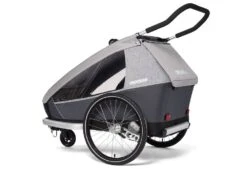Croozer Kid Keeke 2 Kinderanhänger -Fahrrad Serie 121001620 croozer kid keeke 2 seite 01 stone grey 2020 web 1000 x 1000