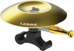 Lezyne Classic Shallow Brass Klingel Messing Poliert, Schwarze Halterung
