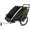Thule Chariot Cab 2 Kinderanhänger 2023 -Fahrrad Serie thule chariot cab cypress green 8