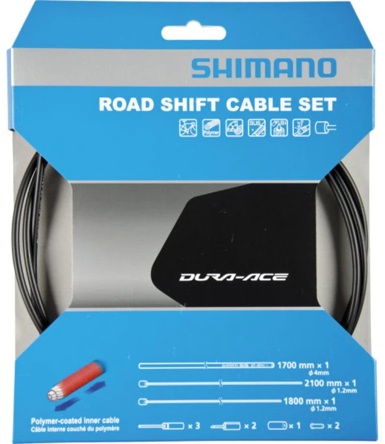 Shimano Schaltzug-Set Road Polymerbeschichtet Schwarz 3 Shimano Schaltzug-Set Road Polymerbeschichtet Schwarz